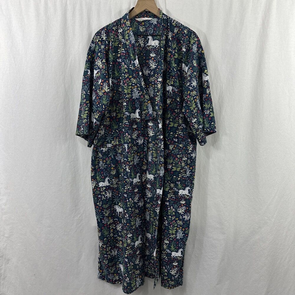 Printfresh Navy UNICORN Kimono Robe